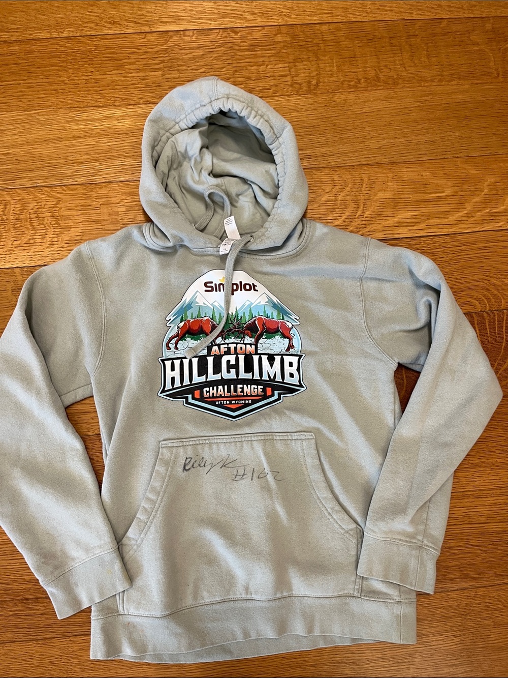 Afton he’ll climb challenge Simplot hoodie adult XS